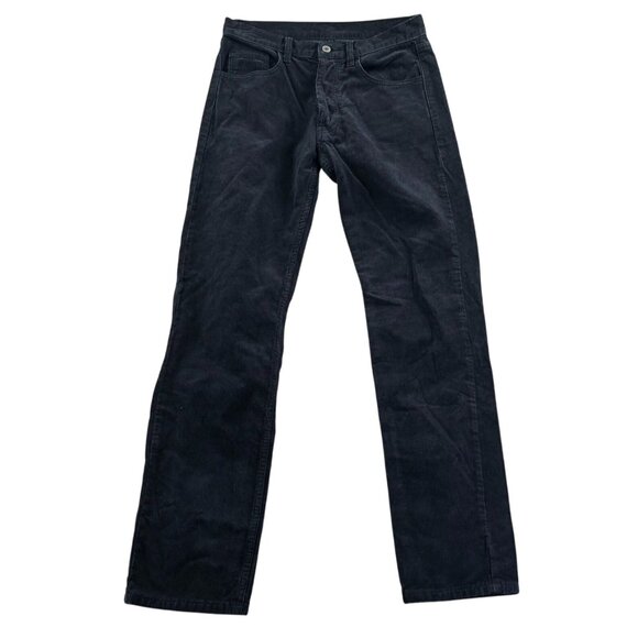 John Galt Womens Corduroy Pants Small Black Straight Leg Classic Casual Mid Rise - Picture 1 of 14